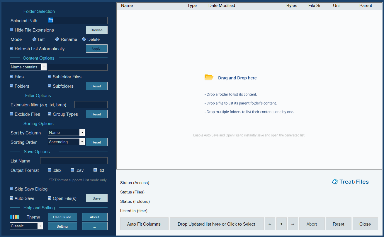 TreatFiles UI