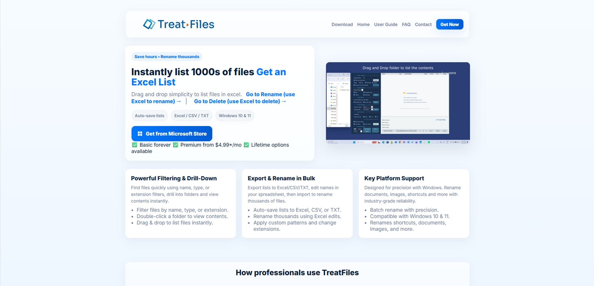 TreatFiles Screenshot
